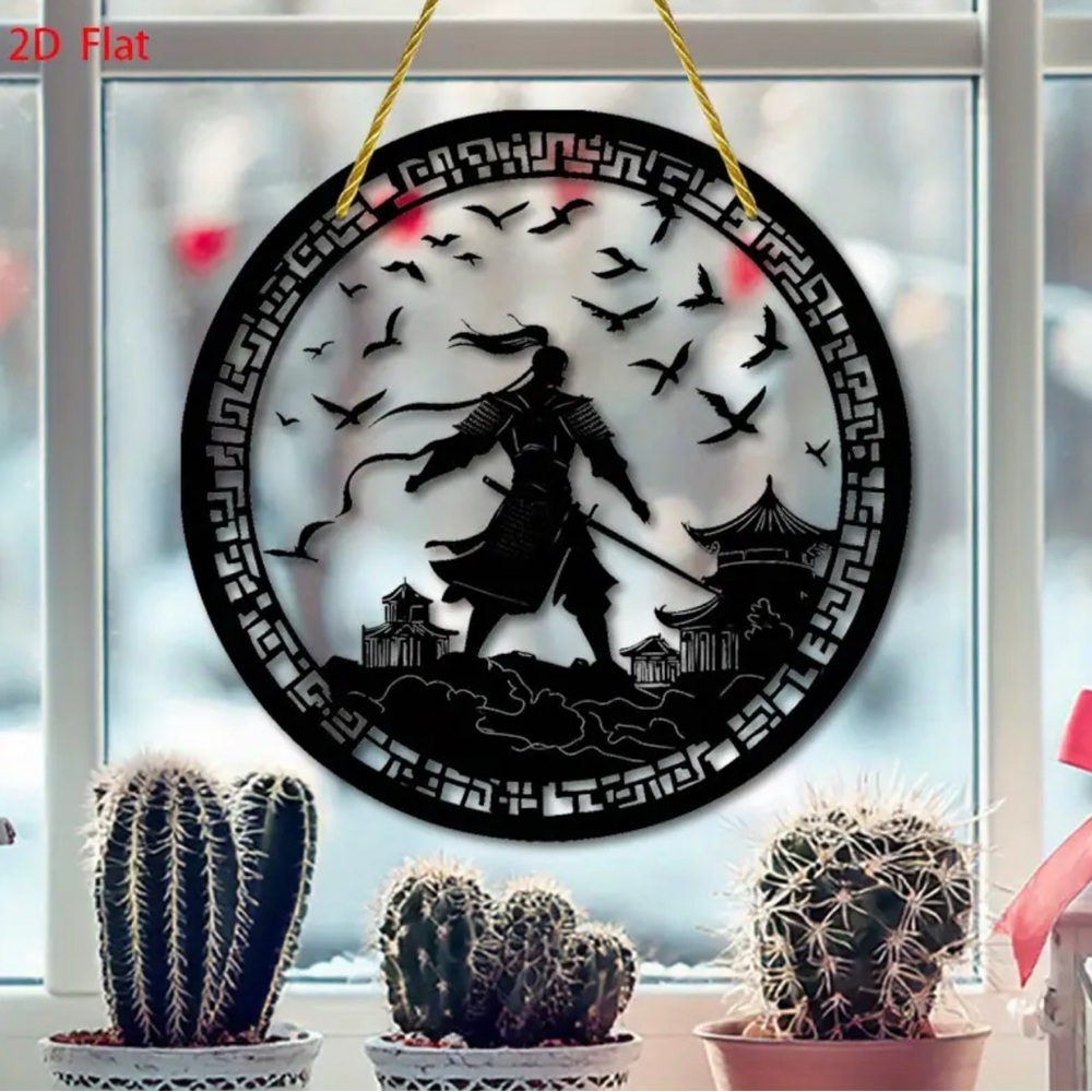 Black and White Samurai Wall Art